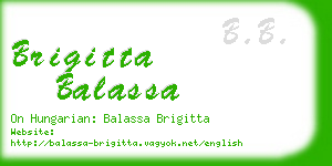 brigitta balassa business card